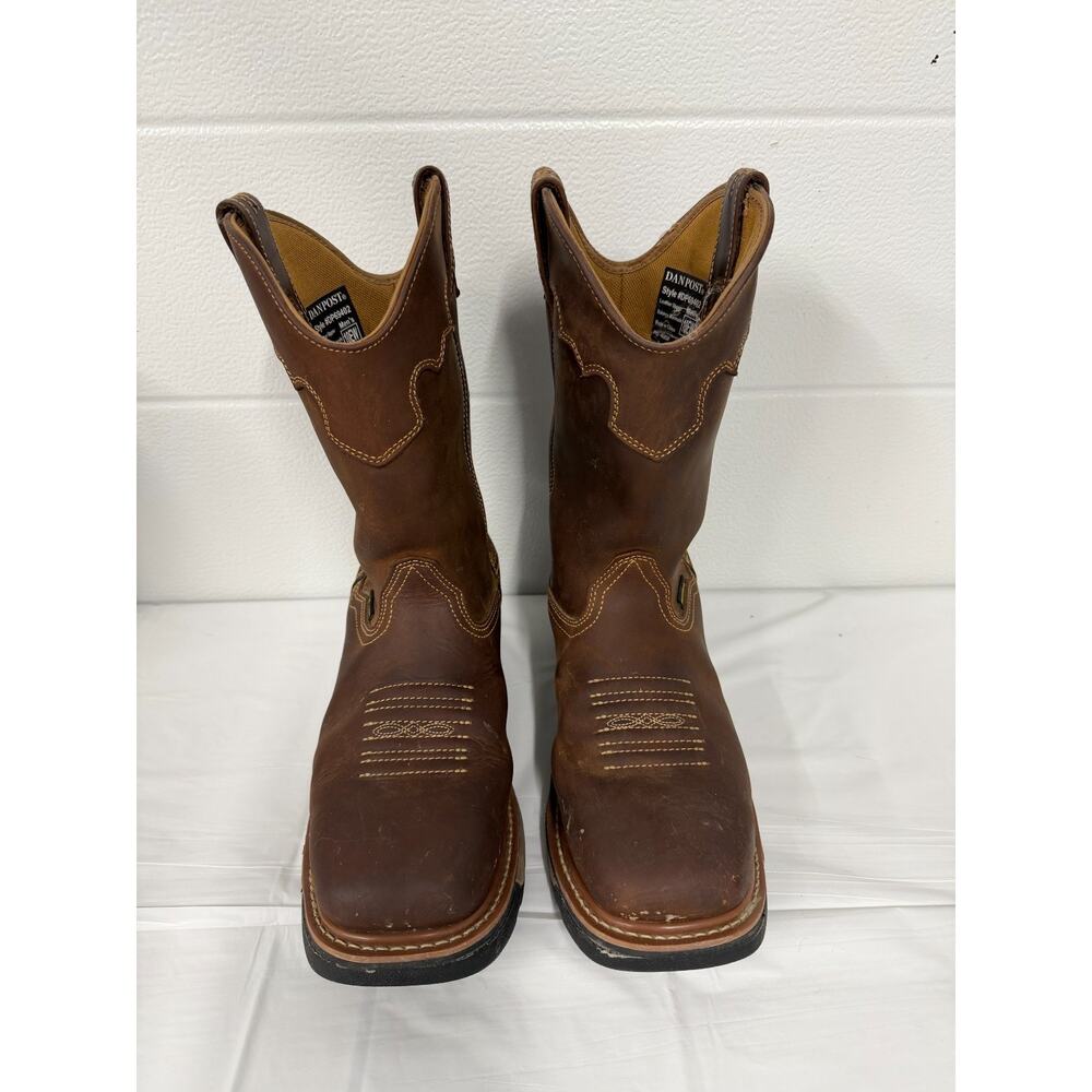 Dan Post Men's EW Western Work Boots Brown Leather Waterproof